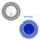 Disque stroboscopique de platines de 12 pouces pour-Bleu 4