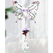 KAAYEE Sister Gifts, Sister Birthday Gifts, Butterfly Crystal Suncatcher Gift for Sisters, Special Presents for Big & Little Sisters for Graduation,