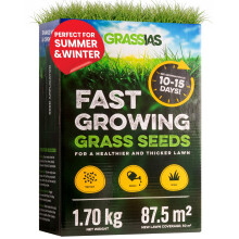 Grassias Fast Growing Grass Seed – 1.70KG Premium Quality Lawn Seed for Overseed