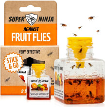 Super Ninja Fruit Fly Trap - 2 pack, Highly Effective Fruit Fly Killer for Home