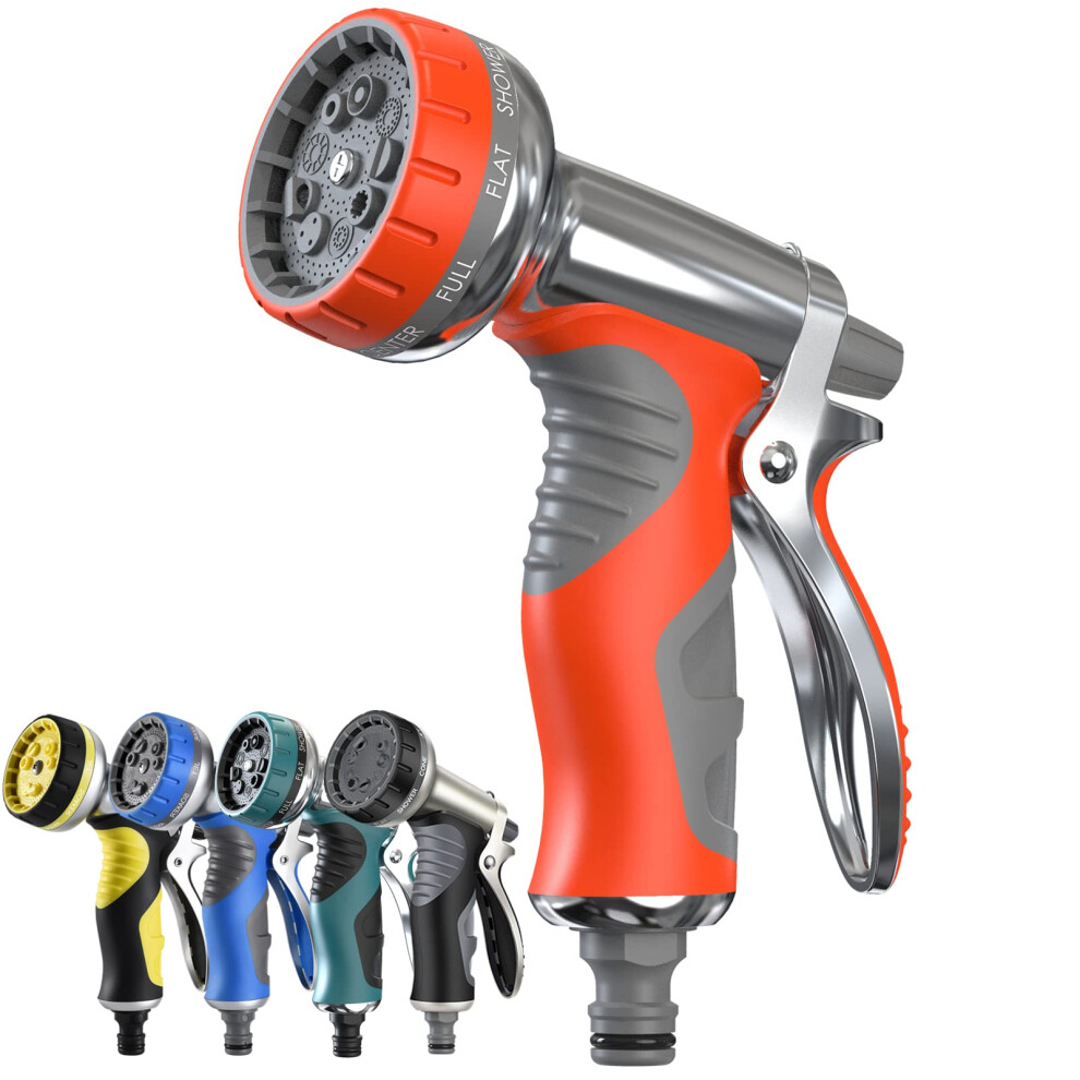 Lufeng Upgraded Hose Spray Gun 9 Adjustable Patterns Hose Nozzle Heavy Duty Meta 5000119390493