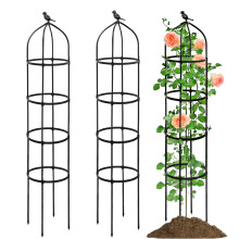 2 Packs Garden Obelisks For Climbing Plants, 175 cm, 32 cm Larger Diameter For Added Stability, Upgraded Special finish, Sturdy and Rust-resistant, I