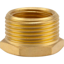 GARDENA Brass Reducer: Brass connecting Piece to The Pipe Connection with a quick coupling, 26.5 mm (3/4 ") - AG / 21 mm (1/2") - IG (7270-20)