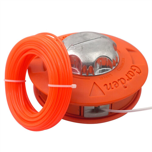 Zeqeey Grass Trimmer Replacement Spool Head M10 x 1.25 Left-hand Thread with 15m