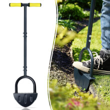 Colwelt Saw-Tooth Lawn Edging Tool 96cm, T-Grip Half Moon Lawn Edger, Long Handl