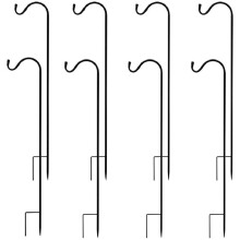 Urban Deco Shepherds Hooks Crook 8Pack Adjustable Height Metal Stakes with Extenders Garden Stands Heavy Duty Poles Rust Resistant Hang Plants Lights