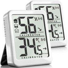 Antonki 2 Pack Room Thermometer Small Hygrometer Indoor Humidity Monitor Sensor, Digital Temperature and Humidity Meter Gauge for Home, Baby Nursery,