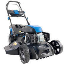 Hyundai 20” 51cm Electric Start Self-Propelled Petrol Lawnmower, 196cc 4-Stroke Engine, 4-in-1 Mulch Bag Side & Rear Discharge, 60L Grass Box, Black