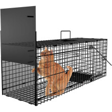 Amagabeli Garden Home Humane Live Animal Trap 78X26X29cm Catch Release Cage for Large Nuisance Rodents Control Raccoon Mole Gopher Opossum Groundhog