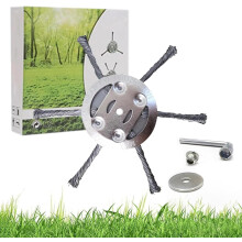 LENGAIJIN New Steel Wire Grass Trimmer Head, 6.1 Inch Brush Cutter Head for 5.3mm (0.209inch) Bore Weed Eater, Replacement Weeding Blades with Screw