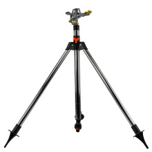 Pulsating Lawn Sprinkler on 90cm Tripod | Adjustable Height & Spray | 450m² Coverage | Metal & Plastic Build | Quick Hose Connect | Stable Spiked Bas
