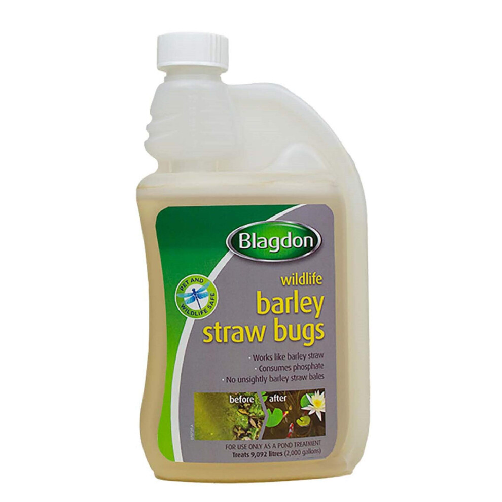 Blagdon Natural Barley Straw Bugs, 1 Litre, Pond Water Treatment, Clears Water, Suspended Algae And Blanketweed, Consumes Phosphate, Eats Organ Green