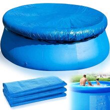 Swimming Pool Cover, 10FT Paddling Pool Cover Round Solar Pool Covers Rainproof Dustproof Pool Cover Easy Set for Frame Swimming Pools (10FT)