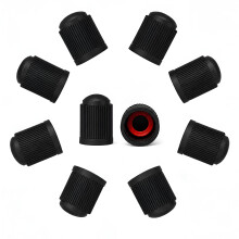 ZYOC 10 PCS Tyre Dust Valve Caps with O-Seal Ring, Universal Stem Dust Cover Caps For Car Tyres, Bikes, Trucks, Heavy Duty Airtight Seal, Screw-On, T
