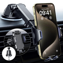 VANMASS Pro Car Phone Holder [2026 Upgraded Suction & Clip] Military-Grade Rotatable Universal Mobile Mount for Dashboard Windscreen Vent,Van Stand C