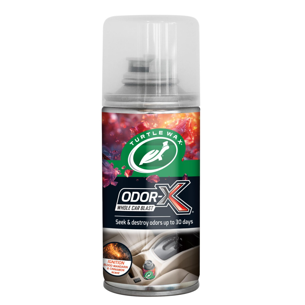 Turtle Wax Odor-X Whole Car Blast Car Air Freshener, Ignition Scent, Inspired By Designer Fragrance One-Time Use Odour Eliminator, Removes Unwanted S 4959410587174