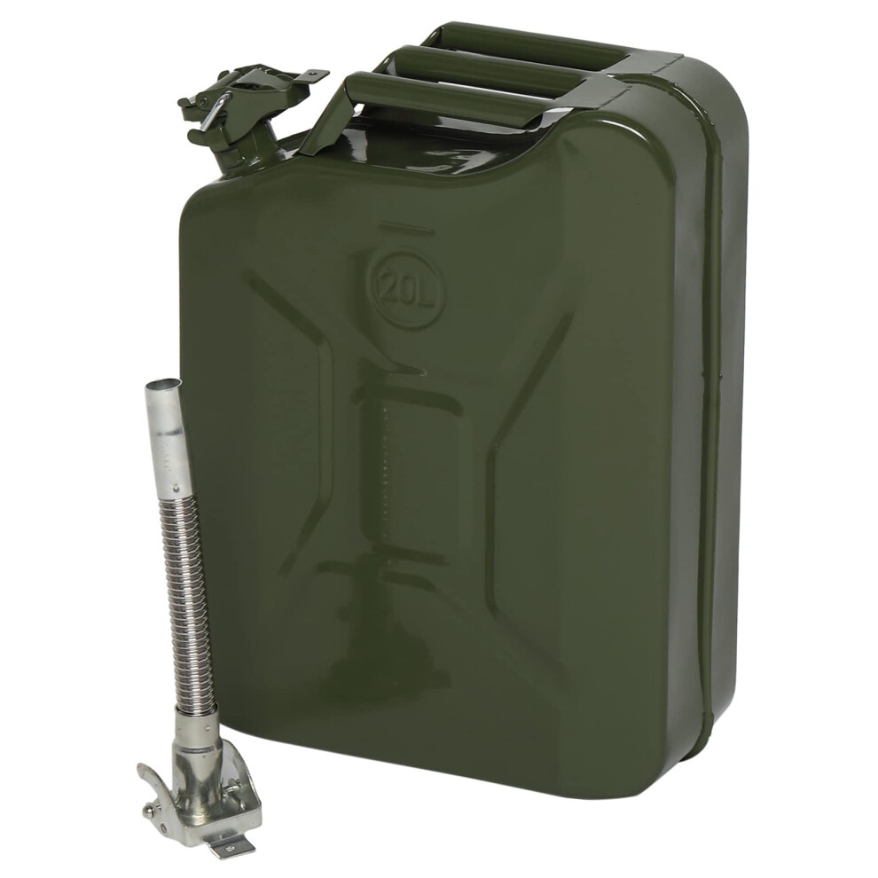 Photos - Car Additive / Fluid Bonnlo 20L Petrol Can Fuel Oil Storage Can Metal Jerry Diesel Tank with Flexi Spout For Diesel, Petrol, Oil Container (Green