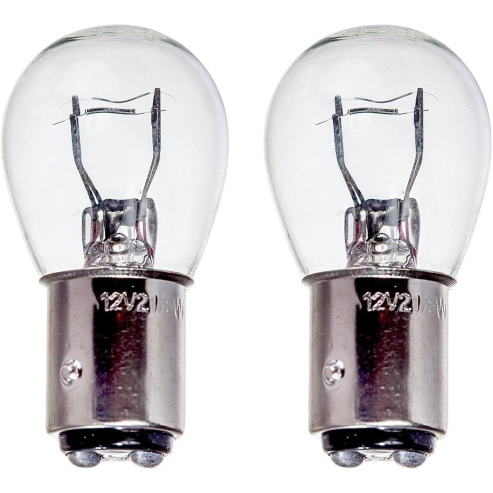 Motionperformance Essentials 2 X P21/5W Bay15d 380 12V Clear Stop Brake Tail Car Bulbs (Staggered Pins, Dual Filament) - Twin Pack Light 5008703035423