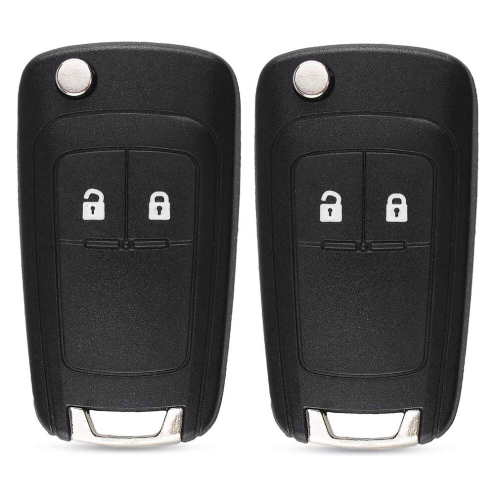 Kelay 2 Buttons Car Key Fob Case Remote Control Replacements Compatible For Opel Vauxhall Chevrolet Buick Astra Insignia Vectra Insignia Zafira Meriv 9030909960717