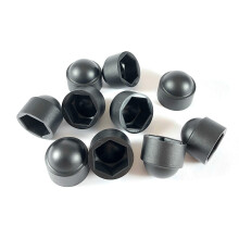 JLB Plastics UK - Black Plastic Dome Bolt Nut Protection Cap Covers (Pack of 100 Caps, M10 / 17mm Spanner)