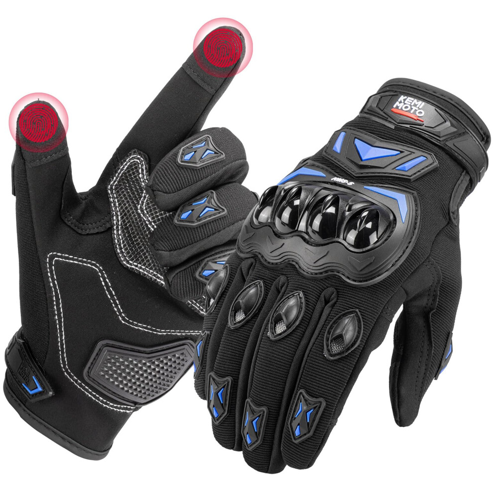 Kemimoto Motorbike Gloves Men Women, Touchscreen Motorcycle Gloves, Summer Breathable Motorbike Gloves For Motocross, Mtb Riding, Road Racing, Climbi 6906318155781