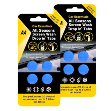 AA Car Essentials - 8 x All Seasons Screenwash Tablets - makes up to 40 litres - Effective to -4C - Save on Plastics