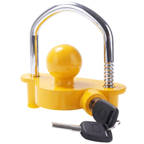 Tevlaphee Trailer Ball Lock Hitch Coupler Towing Lock Adjustable Easy Installati