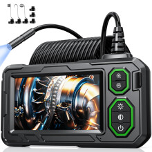 Endoscope Inspection Camera, Hopefox 4.3'' 1080P HD Borescope Inspection Camera with 8 LED Lights, IP67 Waterproof Endoscope Camera with Light, 16.5f