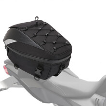 Motorbike Bag,Waterproof Motorcycle Luggage, Motorbike Tail Bag & Seat Bag, Dual-Use Backpack with Helmet Storage, Universal Saddle Bag for Motorcycl