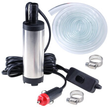 Govfrey Diesel Pump, Fuel Pump,Portable Oil Water Transfer Pump Connected to Car, Small Kerosene Pump Detachable Filter and 3 Meter Hose, Vehicle Cam