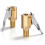 2-Pack Brass Tyre Inflator Air Chucks, 8mm Quick-Release Clips 1