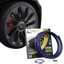AlloyGator Purple Alloy Wheel Protectors to Avoid Kerb Scratches & Scuffs – Fits Up to 24" x 4 Wheels | Fits All Cars | Adhesive Free Car Exterior A