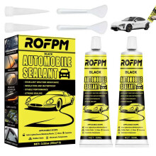 ROFPM Windscreen Sealant, Car Sealing Strip Adhesive, Weatherstrip Glue, Black Silicone Sealant 50ml x 2, Car Rubber Seal Restorer, Waterproof, High