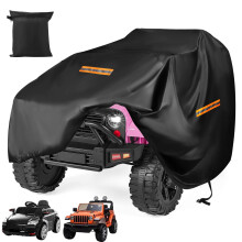 Kids Electric Car Cover Waterproof, Robust 420D Large Car Toy Cover, Universal Car Cover with Windproof Buckle and 3 Reflective Strips for Children,