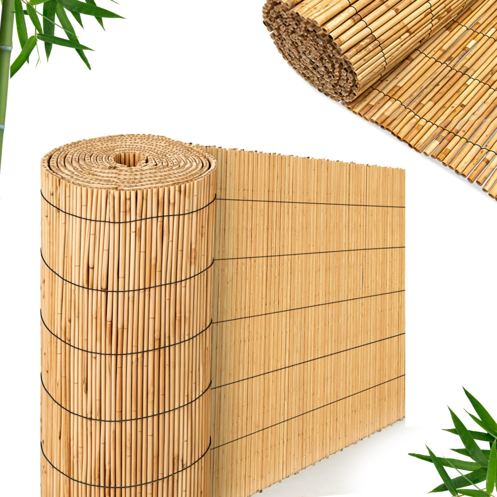 Fb Funkybuys Bamboo Reed Screening Â Thick Natural Bamboo Reed FencingâGarden Screening For Wind Protectionâ Fence Panels (1M X 3M) 4782513325073