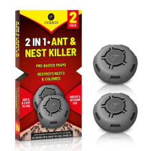 FERRIS | 2pk Ant Killer Bait Station Destroys Ants and their Nests | Ant Traps used Indoors, Kills Ant Colonies Use at Home & Garden | Strongest Cont
