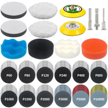 Pomsare 133pcs Sanding Discs Car Polishing Pads Kit for Drill, 75mm