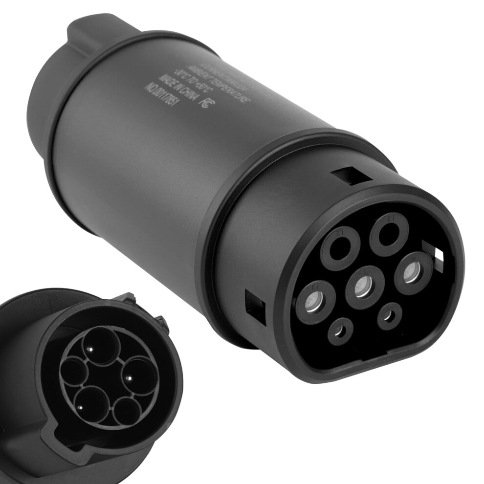 Jiacheng Type 1 To Type 2 Ev Charging Adapter, Charger Convert Adapter For Type2 Electric & Hybrid Vehicles, 32A Sae J1772 To Iec 62196 7326873208880