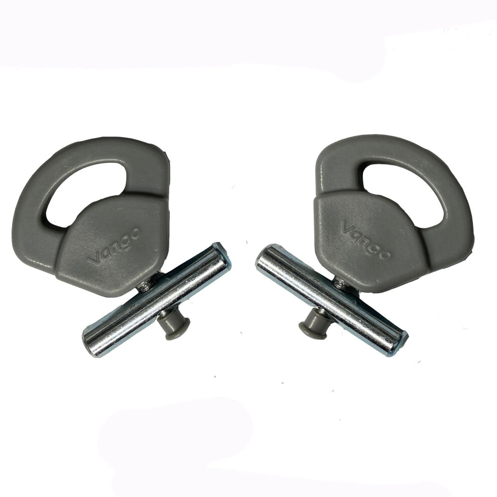 Vango Awning Rail Stoppers (Pack Of 2) – 6Mm Kador Rail Stops For Caravan, Motorhome & Campervan Awnings – Prevent Awning Movement In Wind, Fits C