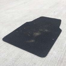 Nicoman Universal Car Floor Mat Hex Style Dirt Catcher Anti-Slip Heavy Duty Waterproof Easy Clean - (Black, Full Set, Small, 4 Piece)
