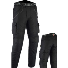 Texpeed Mens All Black Waterproof Armoured Motorcycle Motorbike Biker Trousers/Pants With CE Armour (EN 1621-1) - 40W / 32L