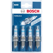 Bosch 0242230806 (N40), Spark Plug Set of 4 - for a Reliable Gasoline Engine Start and Long Service Life - with Robust Design