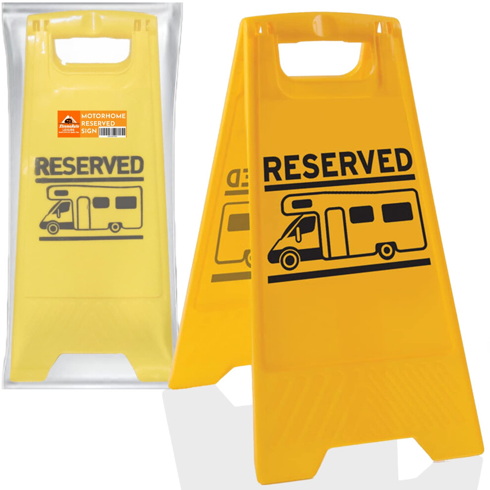 Xtremeauto Motorhome Campervan Campsite Reserved Pitch Board Parking Sign Yellow 5355752451651