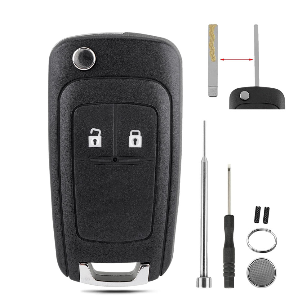 2 Buttons For Vauxhall Astra Key Fob Replacement For Opel Vauxhall Astra J Insignia Meriva Zafira Movano Mokka Adam Cascada Corsa Key Case With Pin R 5001741278449