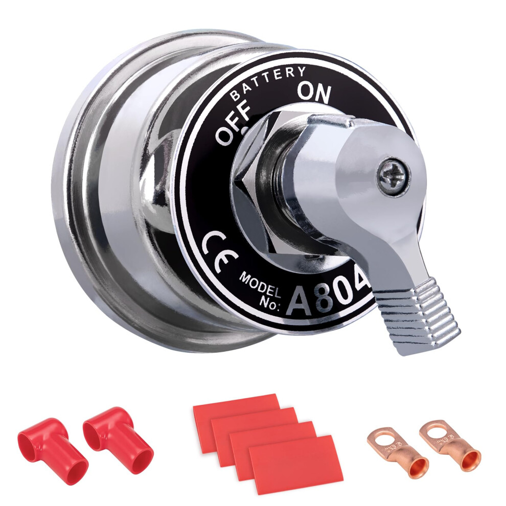 Spurtar Battery Isolator Switch 12V 24V 48V Heavy Duty Kill Switch 200A High Current Battery Power Cut Off Shut Off Selector For Car, Vehicle, Truck, 4242372282844