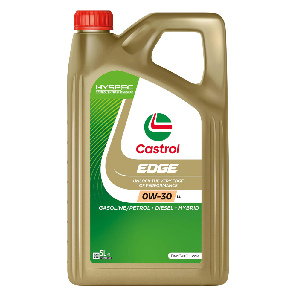 Castrol Edge 0W-30 Ll Longlife, Advanced Fully Synthetic Engine Oil, Meets Acea C3 Specifications, 5L
