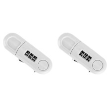 2X Cerradura con Contraseña para Cajón, Cerradura Seguridad para Puerta Gabinete Sin Perforaciones, Cerradura Doble Apertura para Refrigerador,