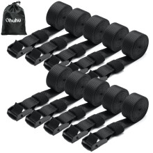 Ohuhu Tie Down Straps 10 Pack, Heavy Duty Tensioning Belts, 2.5m Adjustable Lashing Straps Cargo Straps 250kg Loading Capacity for Motorcycle, Cargo,