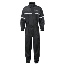 JDC Motorcycle Waterproof Rain Suit Over Suit 1PC - SHIELD - Black - XL - Long Leg (34")