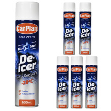 CarPlan Blue Star Aerosol De-Icer 600 ml 6 pack – Fast-Acting Ice & Frost Remover for Car Windows, Works in Extreme Cold